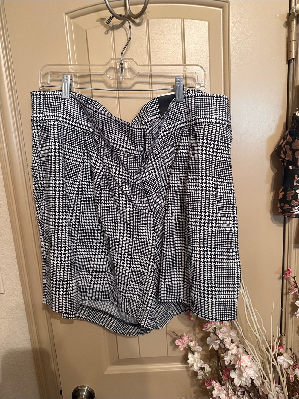Torrid High-Waist Black and White Plaid Women’s Shorts